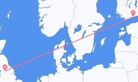 出发地 芬兰前往英格兰的的航班
