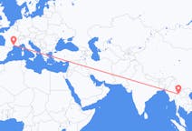 Flights from Chiang Rai Province, Thailand to Montpellier, France