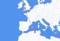 Flyrejser fra Biskra, Algeriet til Exeter, England