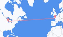 Flyg från Milwaukee, USA till Nantes, USA