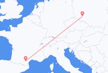 Flyg från Carcassonne, Frankrike till Wroclaw, Polen