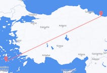 Flights from Ordu to Santorini