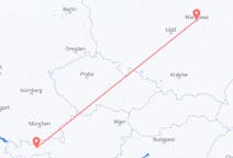 Flyreiser fra Innsbruck, Østerrike til Warszawa, Polen