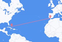 Flyreiser fra George Town, Bahamas til Jerez, Spania