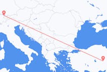 Flights from Kayseri, Turkey to Thal, Switzerland