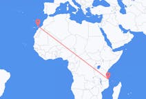 Flyreiser fra Mtwara, Tanzania til Lanzarote, Spania