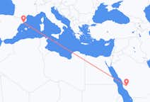 出发地 沙特阿拉伯出发地 Ta 如果目的地 西班牙巴塞罗那的航班