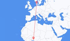 Flights from Ibadan, Nigeria to Billund, Denmark