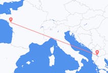 Flyg från Ohrid, Nordmakedonien till Nantes, Frankrike