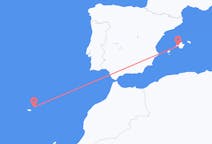 Vols depuis la ville de Palma de Mallorca vers la ville de Vila Baleira
