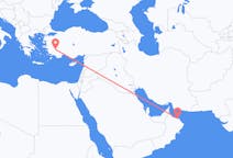 Loty z Muscat, Oman z Denizli, Turcja