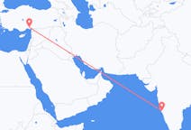 Vluchten van Goa naar Adana
