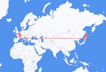 出发地 日本出发地 釧路市目的地 法国蒙彼利埃的航班