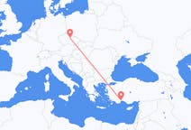 Vols depuis la ville de Pardubice vers la ville d'Antalya