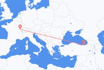 出发地 法国出发地 多尔目的地 土耳其特拉布宗的航班
