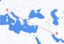 Vols de Chiraz, Iran à Milan, Italie