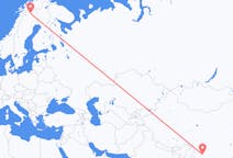 Flüge von Kunming, China nach Kiruna, Schweden