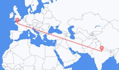 Flyreiser fra Kanpur, India til Rennes, Frankrike