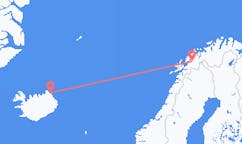 Flyg från Thorshofn, Island till Bardufoss, Norge