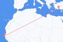 Flights from from Dakar to Antalya