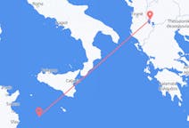 Flyrejser fra Ohrid, Nordmakedonien til Lampedusa, Italien