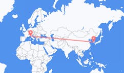 Flyreiser fra Jinju, Sør-Korea til Pisa, Italia