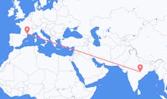 Flights from Raipur, India to Béziers, France
