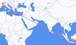 Flyg från Surabaya, Indonesien till Toulon, Indonesien