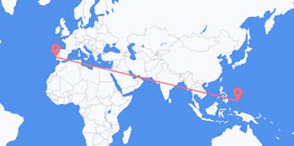Flyrejser fra Palau til Portugal