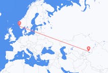 Flyreiser fra Almaty, til Haugesund
