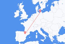 Flights from Zaragoza, Spain to Rostock, Germany