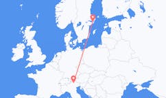 Loty z Bolzano, Włochy do Sztokholmu, Szwecja