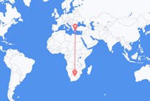 Voli da Kimberley, Capo Settentrionale, Sudafrica a Santorini, Grecia
