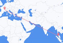 Flights from Penang, Malaysia to Lyon, France