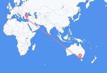 Flyreiser fra King Island, Australia til Gazipaşa, Tyrkia