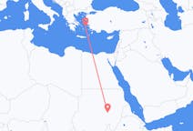 Flyreiser fra Khartoum, Sudan til Ikaria, Hellas