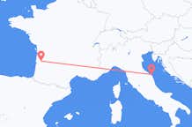 Flyrejser fra Ancona, Italien til Bordeaux, Frankrig