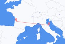 Flyrejser fra Ancona, Italien til Bordeaux, Frankrig