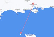 Vluchten van Southampton, Engeland naar Alderney, Guernsey
