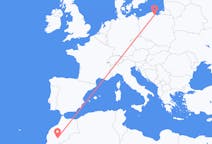 Flug frá Ouarzazate, Marokkó til Gdansk, Póllandi