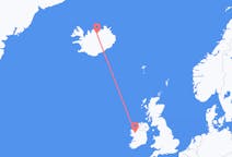 Vluchten van Akureyri, IJsland kloppen, Ierland