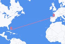 出发地 巴哈马出发地 摇滚音目的地 西班牙毕尔巴鄂的航班