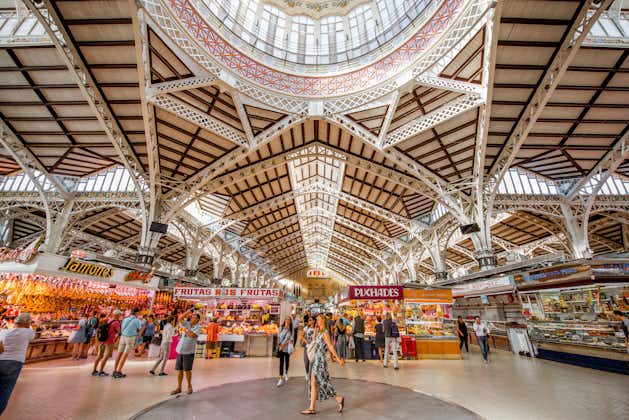 Photo of Interior of the Mercado Central or Mercat Central building is a public central market located in central Valencia, Spain.