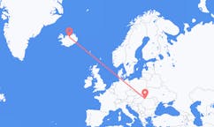 Flights from the city of Satu Mare, Romania to the city of Akureyri, Iceland