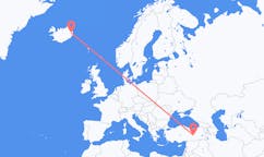 Flyreiser fra Egilsstaðir, Island til Elazig, Tyrkia
