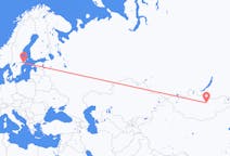 从乌兰巴托飞往斯德哥尔摩的航班