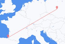 Loty z Łódź, Polska do Biarritz, Francja