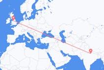 Flyreiser fra Lucknow, India til Manchester, England