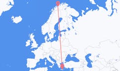 Flights from Sørkjosen, Norway to Heraklion, Greece