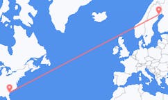 Flyrejser fra Hilton Head Island, USA til Lulea, Sverige
